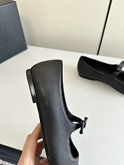 Chanel Black Mary janes leather ballet flats - 5
