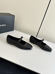 Chanel Black Mary janes leather ballet flats - 4