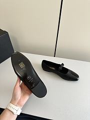 Chanel Black Mary janes leather ballet flats - 3