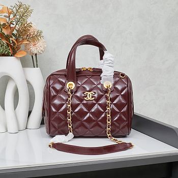 Chanel Small Bowling Bag Size 22 x 18 x 8cm