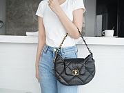 Chanel 19 Hobo Bag Black Lambskin Mixed Metal Hardware Size 30 x 21 x 7.5cm - 5