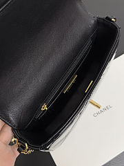 CHANEL Mini Flap Bag With Handle Metallic Mirror Calfskin & Gold Metal Black - 3