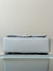 Chanel Medium Classic Flap Bag Silver holographic caviar Leather  - 5