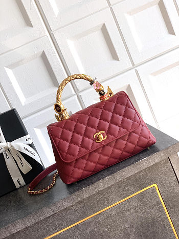 Chanel Coco Handle Red Size 23cm