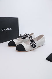 Chanel Mary Janes in Lambskin Silk and Grosgrain - 1