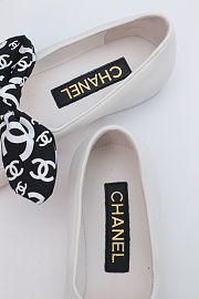 Chanel Mary Janes in Lambskin Silk and Grosgrain - 6