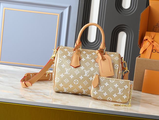 LV Speedy P9 Bandoulière 30 Gold Kinsugi Size 25 x 15 x 15cm  - 1