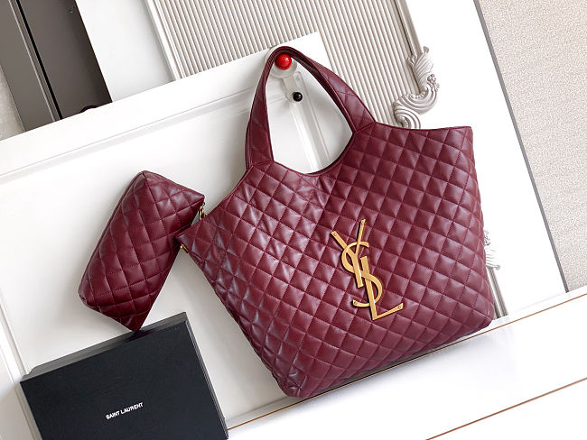YSL ICARE in quilted lambskin in Red Size 27 x 13 x 8cm - 1