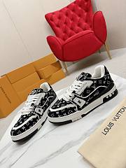 Louis Vuitton Trainer Black Monogram Textile Men's - 1ABFTE - 3