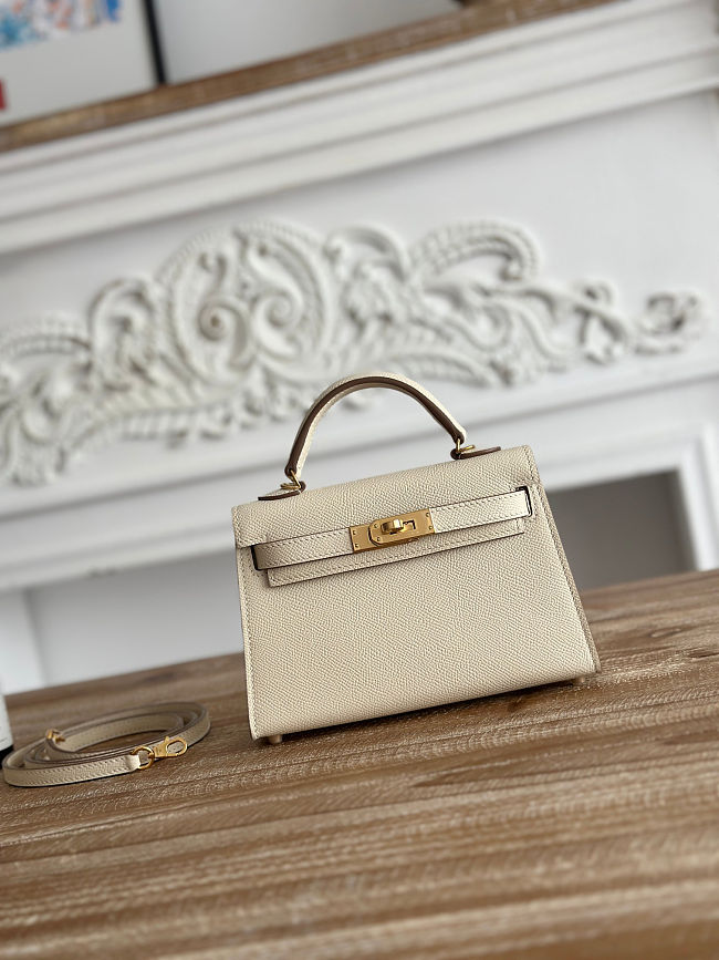 Hermès Craie and Trench Epsom Sellier Mini Kelly 20 Gold Hardware Size 19cm - 1