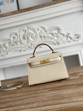 Hermès Craie and Trench Epsom Sellier Mini Kelly 20 Gold Hardware Size 19cm