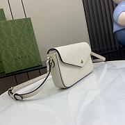 Gucci Bag Super Mini Shoulder Bag 21 In White Embossed Calfskin - 6