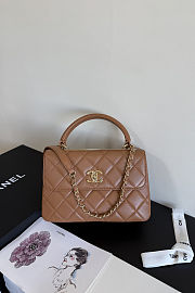 Chanel Lambskin Quilted Small Trendy CC Flap Dual Handle Bag - 1