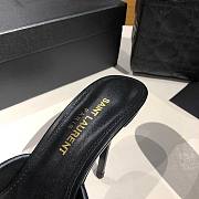 Babylone YSL Ruched Leather Mule Sandals - 2