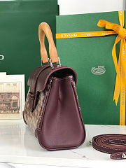 Goyard Mini Burgundy in Coated Canvas Size 20x14.5×9cm - 5