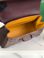 Goyard Mini Burgundy in Coated Canvas Size 20x14.5×9cm - 4