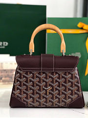 Goyard Mini Burgundy in Coated Canvas Size 20x14.5×9cm - 3