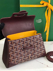 Goyard Mini Burgundy in Coated Canvas Size 20x14.5×9cm - 2