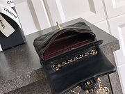 CHANEL Black Lambskin Quilted Nano Classic Double Flap Bag Charm Light Gold Hardware - 6