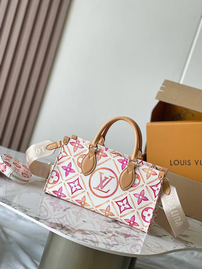 Louis Vuitton Monogram Tiles By The Pool OnTheGo East West Coral - 1