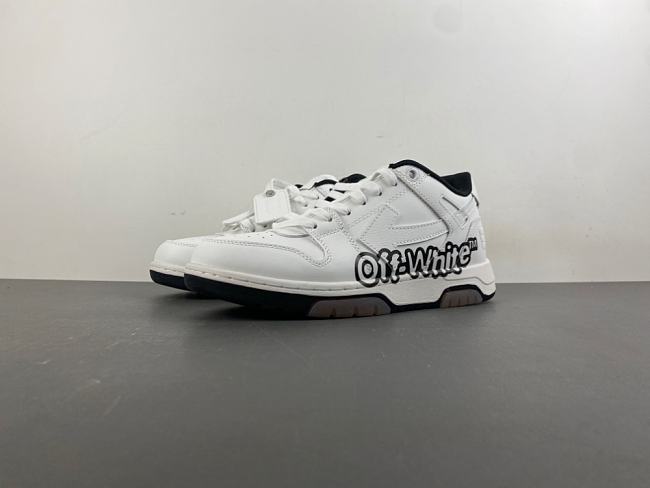 OFF-WHITE Out Of Office OOO Low Tops White Black - 1