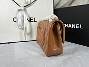 Chanel Lambskin Quilted Medium Double Flap Brown Size 25.5x14x7cm - 6