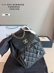 Chanel Black Quilted Caviar Leather Business Affinity Backpack Bag Size 22x15x24cm - 4