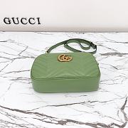 Gucci GG Marmont Leather Shoulder Bag Green Size 24x13x7cm - 6