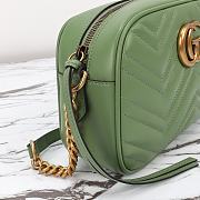 Gucci GG Marmont Leather Shoulder Bag Green Size 24x13x7cm - 5