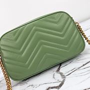 Gucci GG Marmont Leather Shoulder Bag Green Size 24x13x7cm - 3