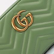Gucci GG Marmont Leather Shoulder Bag Green Size 24x13x7cm - 2