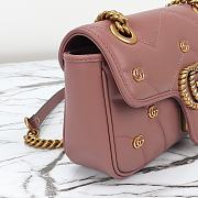 GUCCI GG Marmont Rose Beige Chevron Shoulder Bag Size 23x14x6cm - 5