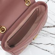 GUCCI GG Marmont Rose Beige Chevron Shoulder Bag Size 23x14x6cm - 4