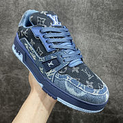 Louis Vuitton Trainer Blue Patchwork Monogram Denim - 6