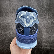 Louis Vuitton Trainer Blue Patchwork Monogram Denim - 5