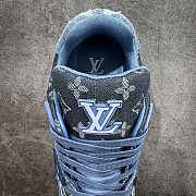 Louis Vuitton Trainer Blue Patchwork Monogram Denim - 2