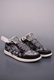 AJ1 Low × Louis Vuitton Black Monogram - 1