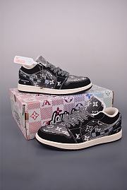 AJ1 Low × Louis Vuitton Black Monogram - 2