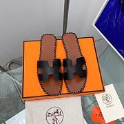 Hermès Oran Sandals in Black Leather - 2