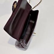 Chanel flap bag in burgundy with handle and chain Size 14x19x8.5cm - 6