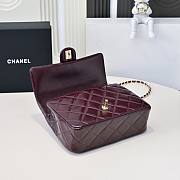 Chanel flap bag in burgundy with handle and chain Size 14x19x8.5cm - 3