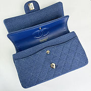 CHANEL Double Flap Medium Denim Shoulder Bag Size 25cm - 3