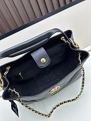 Chanel 25 Hobo Shopping Bag Small Tote Black Size 36×24x12cm - 4