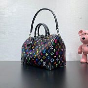 LV X TM Monogram Multicolor Speedy Soft 30 Black Size 21x17x30cm - 3