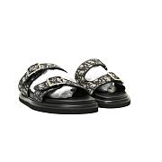 Dior Aqua Sandal Beige & Black Dior Oblique Jacquard - 4