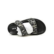 Dior Aqua Sandal Beige & Black Dior Oblique Jacquard - 2