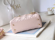 Lady Dior Micro Bag Powder Pink Cannage Lambskin Size 20x16.5x8 cm - 4