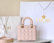 Lady Dior Micro Bag Powder Pink Cannage Lambskin Size 20x16.5x8 cm - 6