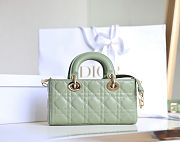 Lady Dior Medium Mint Green Bag Size 22x12x6cm - 5