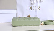 Lady Dior Medium Mint Green Bag Size 22x12x6cm - 3